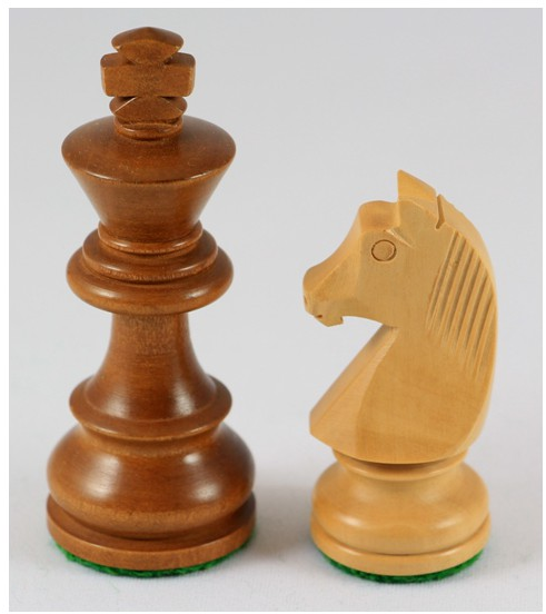 Schachfiguren kaufen: Königshöhe: 76 mm, Buche-Kassette, braun, Figur König