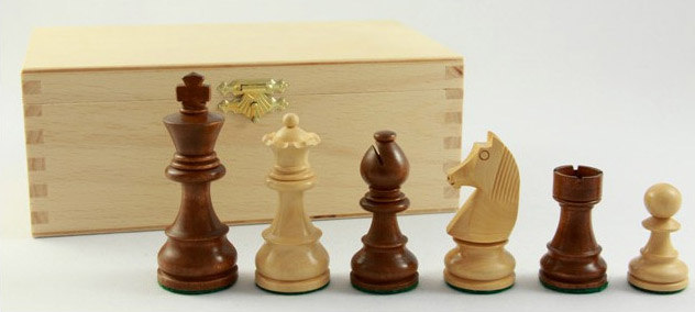 Schachfiguren Holz-Kassette Club76
