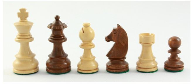 Schachfiguren kaufen: Königshöhe: 76 mm, Buche-Kassette, braun, Figuren