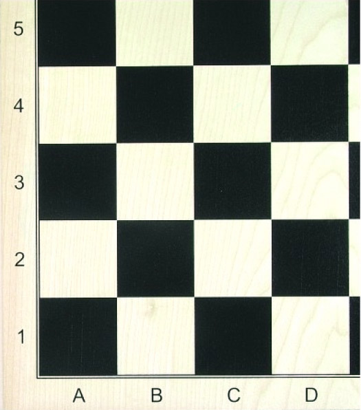 Schachbrett Ahorn furniert, schwarz bedruckt, matt lackiert, Feldgröße 58mm